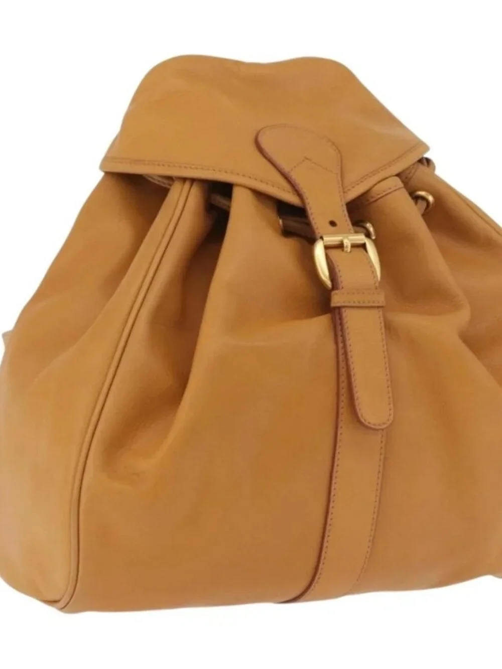 GUCCI Backpack Leather Beige Gold 003 58 0008 Auth 182383